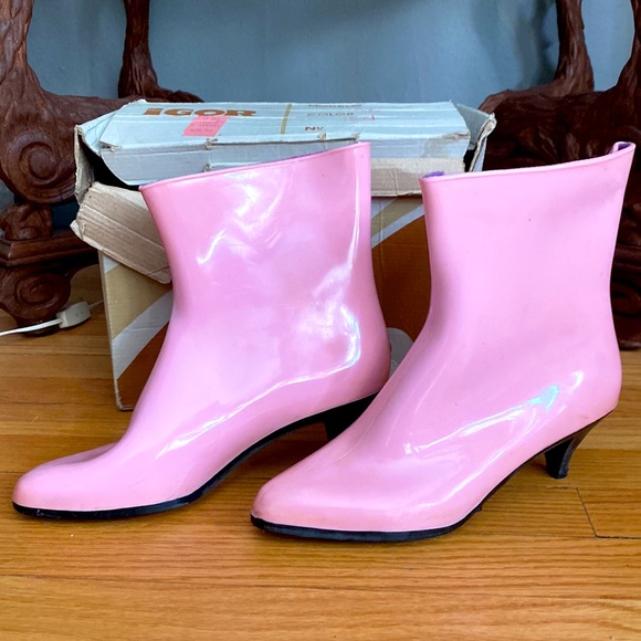 80s True Vintage Pink and Purple Fiorucci Igor New Wave Boots Punk Booties Italy - Picture 2 of 6